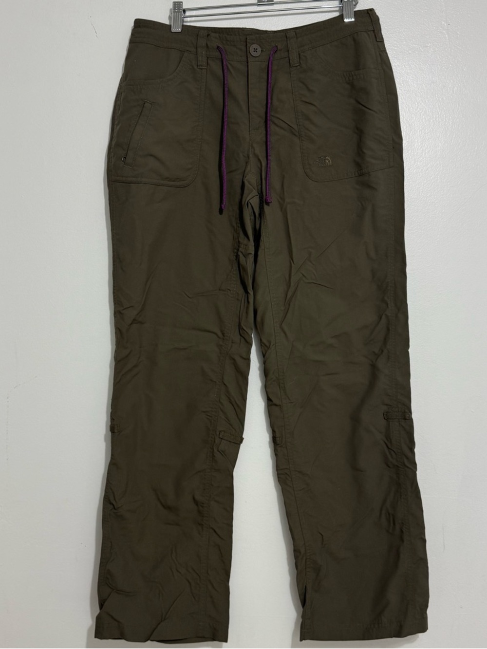The North Face Pants Womens Size 8 Olive Green Regular Hiking Drawstring Waist